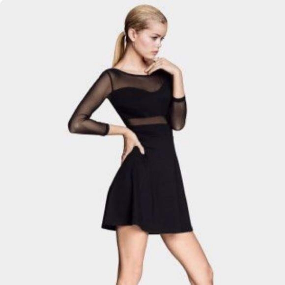 H&M - 3/4 Long Sleeve Black Dress - XS - Picture 1 of 4